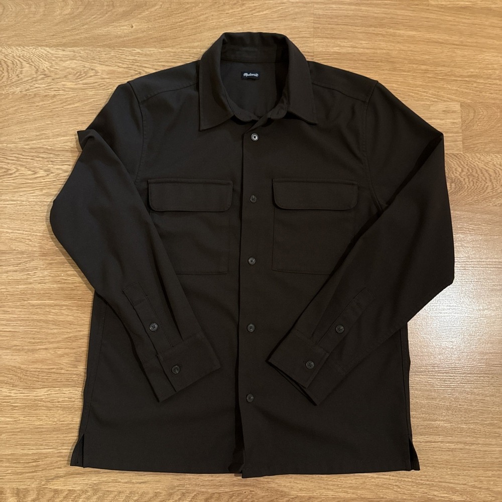 Madewell Utility Work Shirt Mens Brown Small Button Down Straight Hem Mid-weight